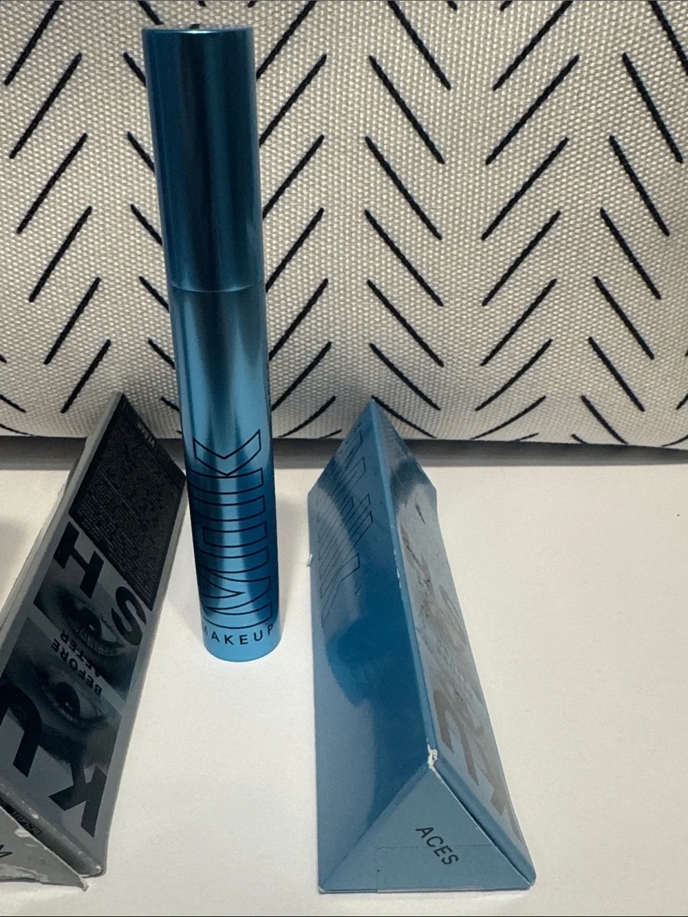 Milk Makeup Silver and Blue Mascara Tubes- Boom and Aces